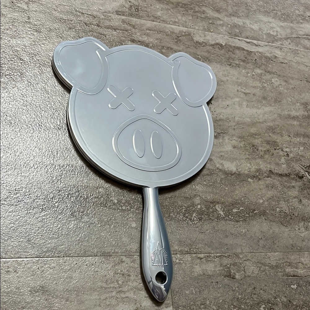 Jeffree Star Silver Pig-Shaped Hand Mirror